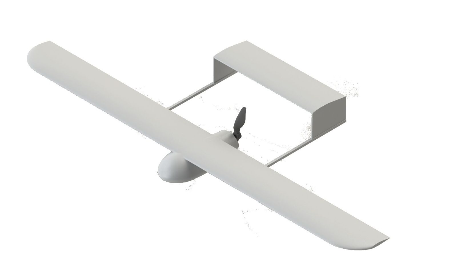 CAD render of the fixed-wing UAV